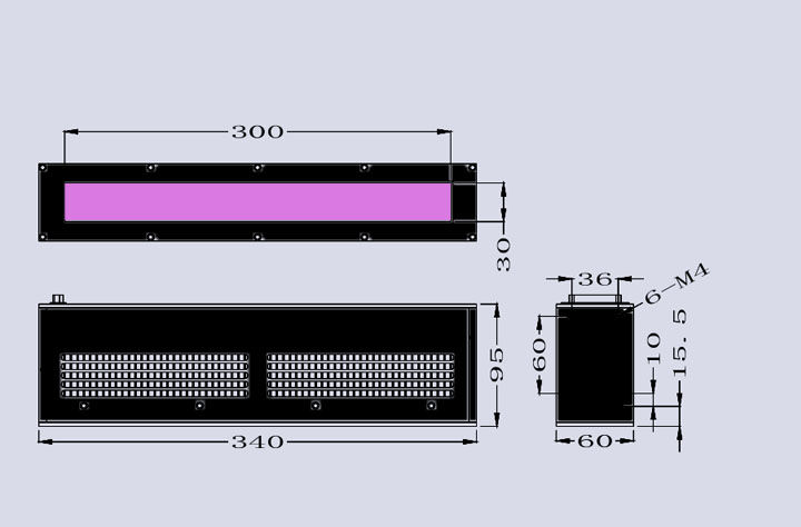 uv印刷固化用UVLED面光源-300×30(圖3)